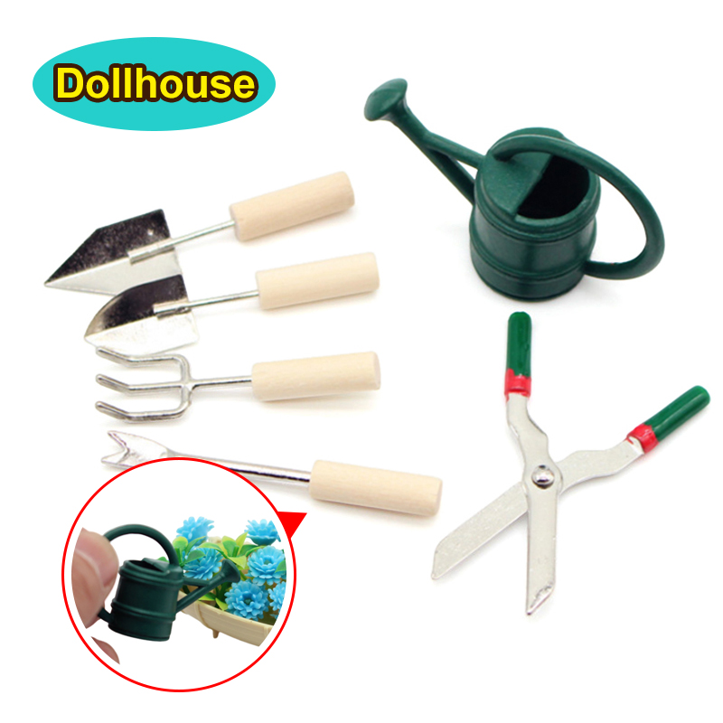 Gardening Tools Bundle - 1/12 кукольный домик, имитация лейки, набор