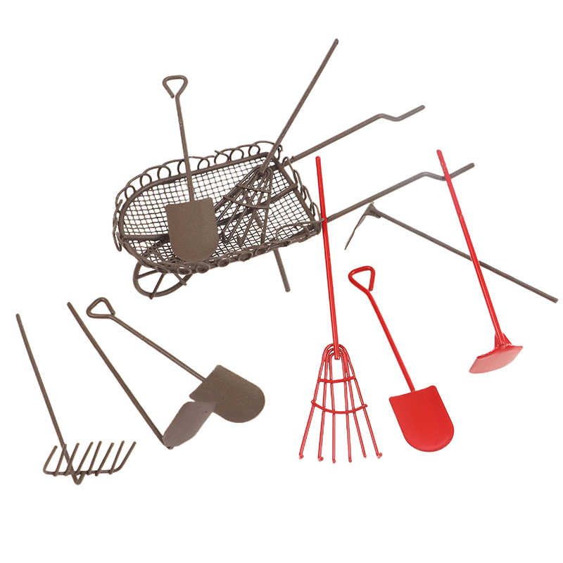 Gardening Tools Bundle - 1/12 кукольный домик, набор садовых инструментов,