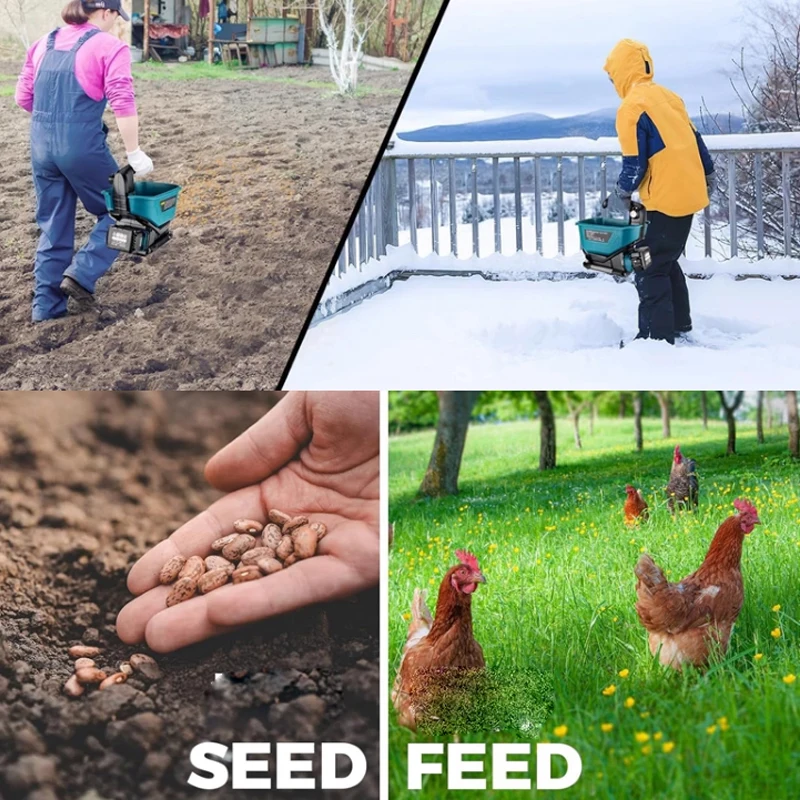 Gardening Tools Vegetables - Электрический ручной разбрасыватель удобрений 3,3 л,